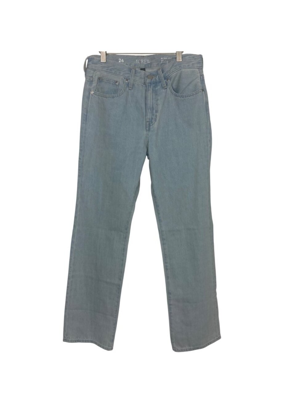 J Crew 84 Straight Jeans Womens 26 Light Wash High Rise 31" Inseam All Cotton